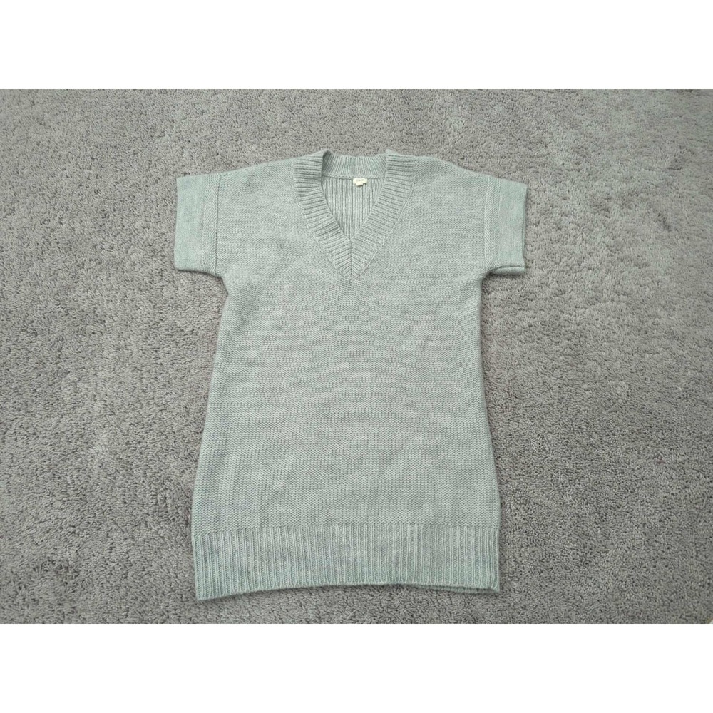 J Crew Tunic Sweater Top Womens XS‎ V-Neck Chunky Knit Wool Alpaca